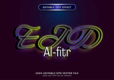 Kurum al-fitr düzenlenebilir metin efekti