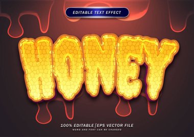 Gerçekçi bal düzenlenebilir metin efekti