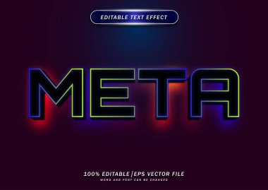 Siyah meta düzenlenebilir metin efekti