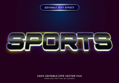 Neon spor düzenlenebilir metin efekti