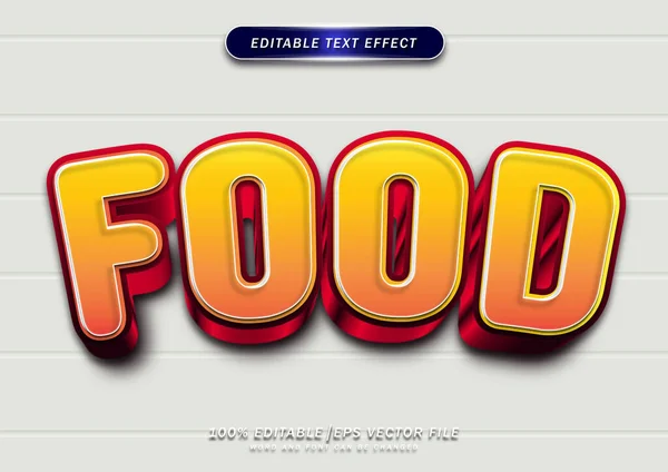 Texte Alimentaire Avec Effet Modifiable Style Dessin Animé — Image vectorielle