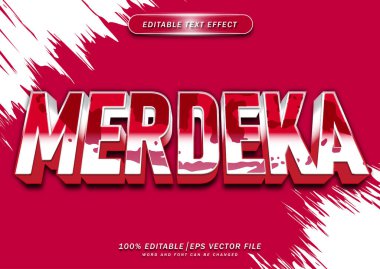 Merdeka düzenlenebilir metin efekti