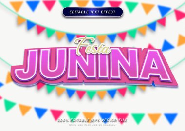 Festa junina düzenlenebilir metin efekti