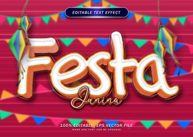 Festa junina düzenlenebilir metin efekti