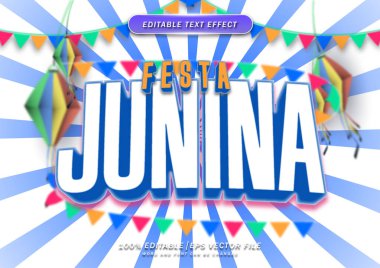 Festa junina düzenlenebilir metin efekti