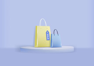 Üç boyutlu şekillerin soyut vektörü. Ürün sunumu. Asgari duvar sahnesi.