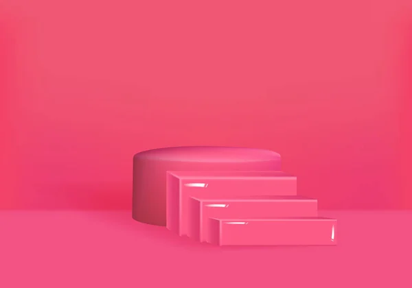 Abstract Vector Rendering Shapes Product Display Presentation Minimum Wall Scene — стоковый вектор