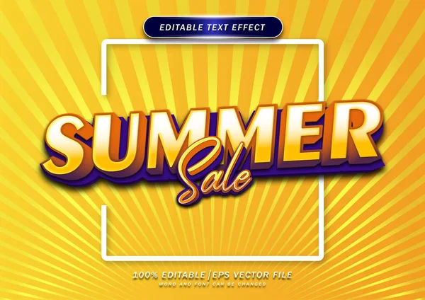 Summer Sale Text Effect Comic Style Background Editable Text Style — Archivo Imágenes Vectoriales