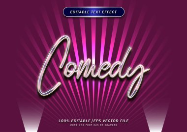 Komedi metin düzenlenebilir efekti