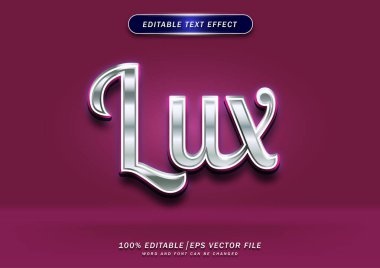 Lüks gümüş metin düzenlenebilir efekti