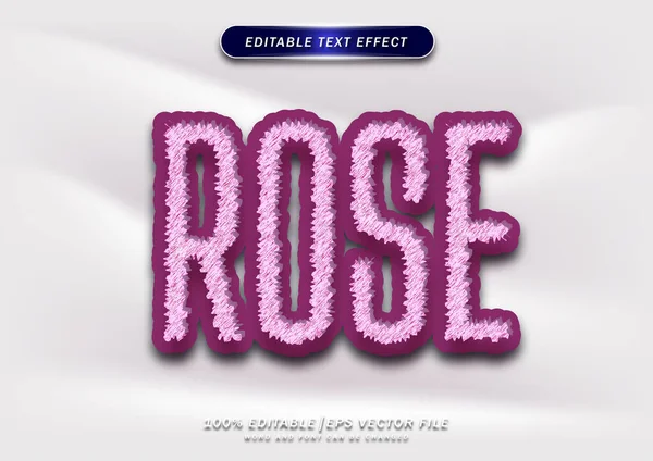 Рожева Троянда Текстовий Редагуючий Ефект Текстурою — стоковий вектор