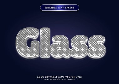 Zarif desenli gerçekçi cam metin efekti