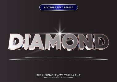 Zarif desenli lüks elmas metin efekti