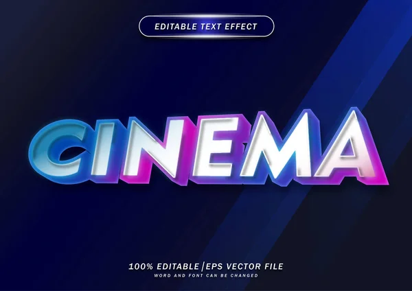 Colorful Cinematic Text Editable Effect — Stock Vector