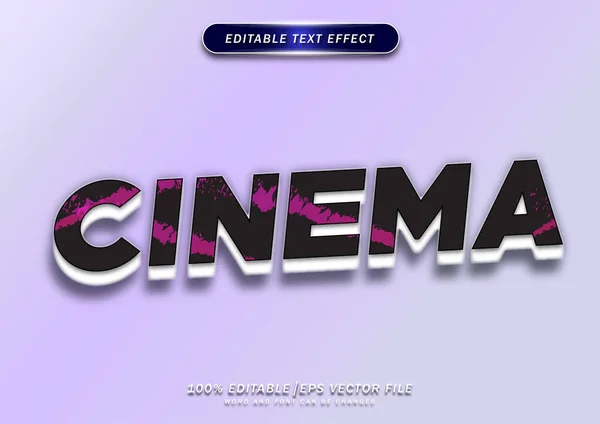 Colorido Efecto Editable Texto Cinematográfico — Vector de stock