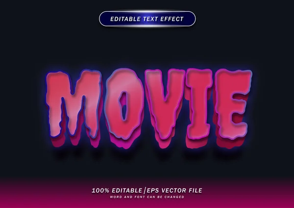 Colorido Negrita Película Texto Editable Efecto — Vector de stock