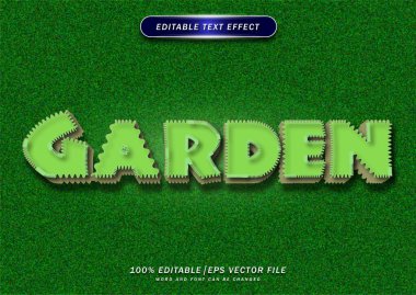 Çimen arka planlı yeşil bahçe metin düzenlenebilir efekti