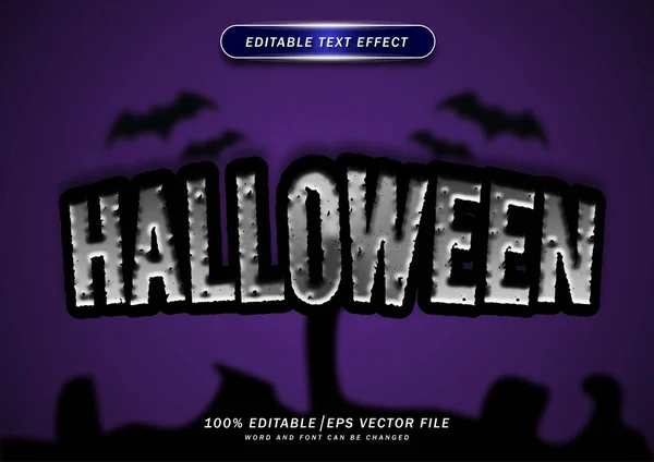 Efecto Editable Texto Halloween — Archivo Imágenes Vectoriales