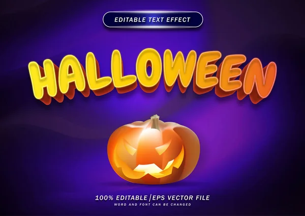 Efecto Editable Texto Halloween — Archivo Imágenes Vectoriales