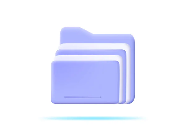 Папка Файла Управления Document Cartoon Style Minimum Folder Files Icon — стоковый вектор