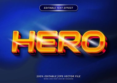 Kahraman, düzenlenebilir metin efekti. temalı zarif renk