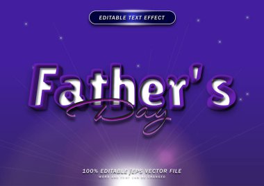 Babalar Günü metin düzenleme efekti. zarif biçim efekti