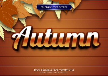 Sonbahar metin efekti düzenlenebilir biçimi