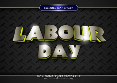 Çalışma günü metin efekti düzenlenebilir biçimi