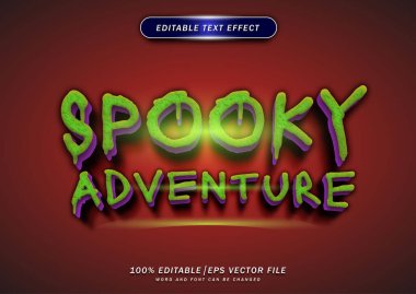 Ürkütücü macera metin efekti düzenlenebilir biçimi