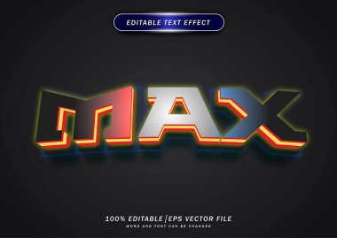 Lüks maksimum cesur düzenlenebilir metin efekti
