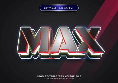 Lüks maksimum cesur düzenlenebilir metin efekti