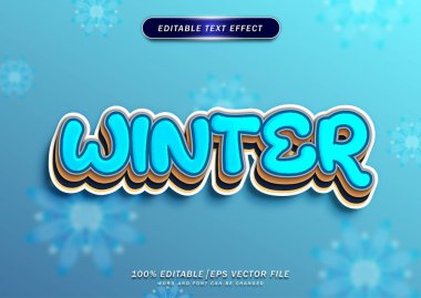 Kış komik metin efekti