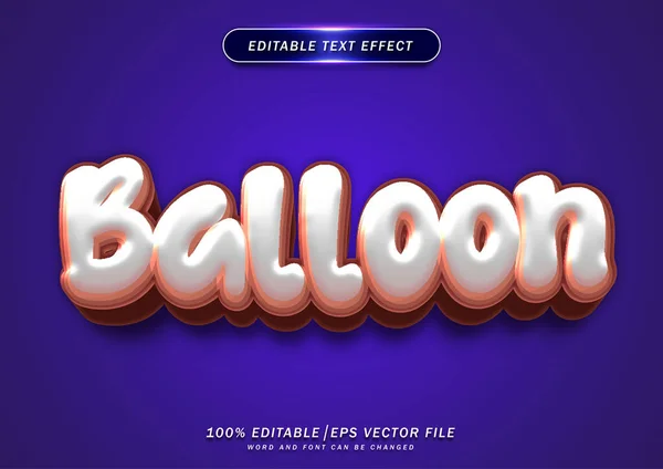 Realistic Balloon Text Effect — Stok Vektör