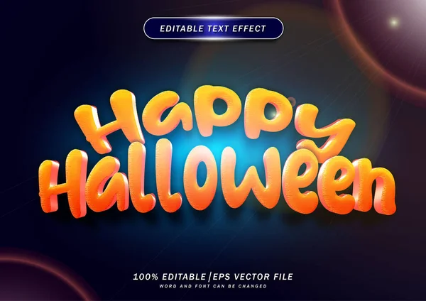 Fröhlicher Halloween Texteffekt — Stockvektor