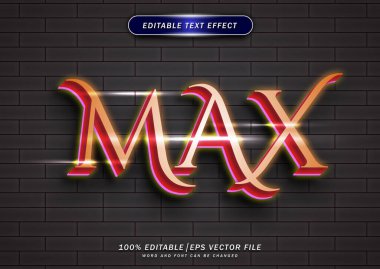 Lüks maksimum metin efekti düzenlenebilir