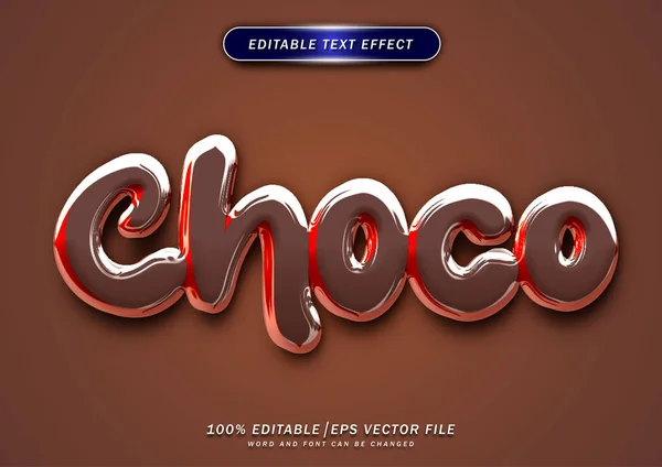 Sweet Choco Editable Text Effect — стоковый вектор