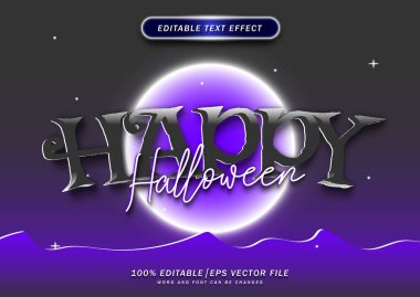 Happy halloween text style effect editable