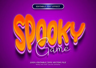 Spooky game text style effect editable