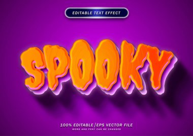 Spooky game text style effect editable