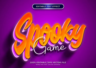Spooky game text style effect editable