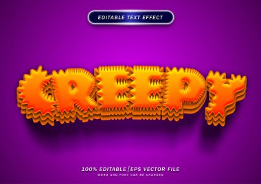 Creepy text style effect editable