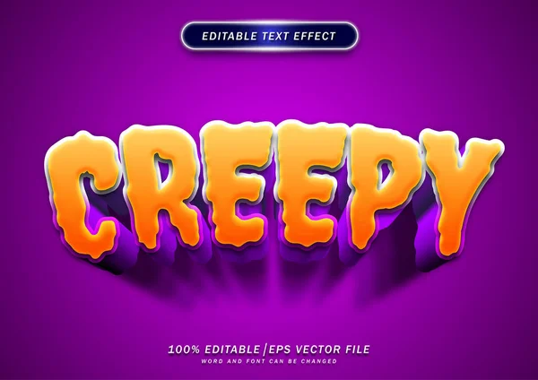 Creepy Text Style Effect Editable — Stok Vektör