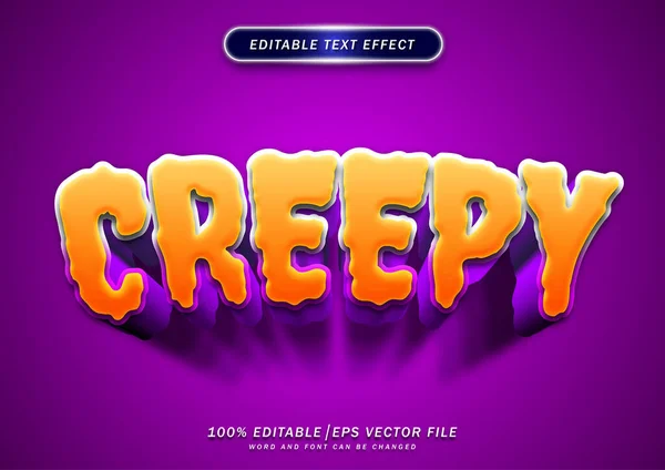 Creepy Text Style Effect Editable — Stockvektor