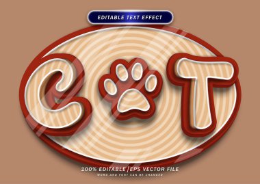 Cute cat text style effect editable