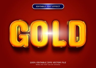 Gold text style effect editable 