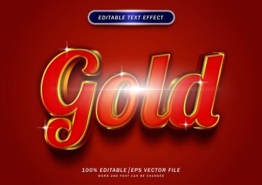 Gold text style effect editable 