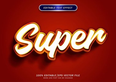 Luxury super text style effect editable font