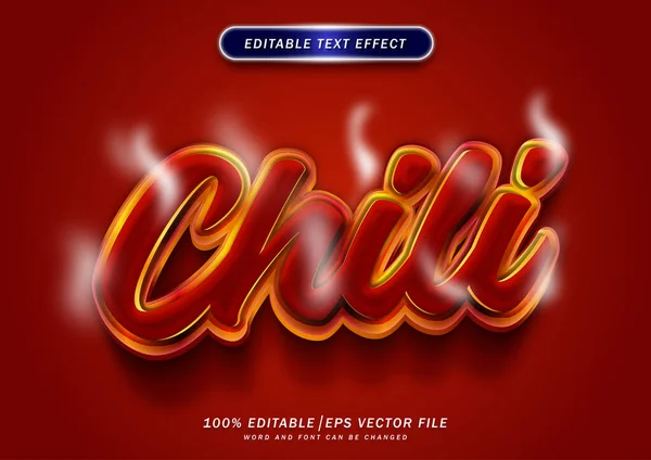 Chili Text Style Effect Editable Font — Stockvektor