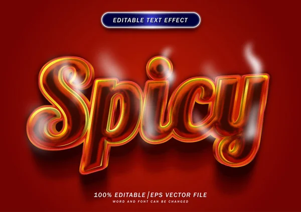 Spicy Text Style Effect Editable Font — Stockvektor