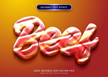 Beef text style effect editable